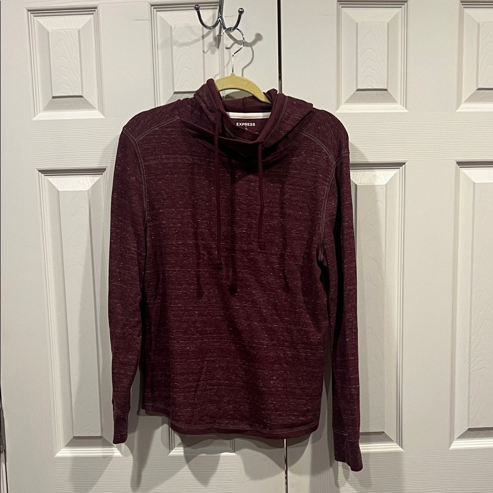 Express Burgundy Pullover Hoodie